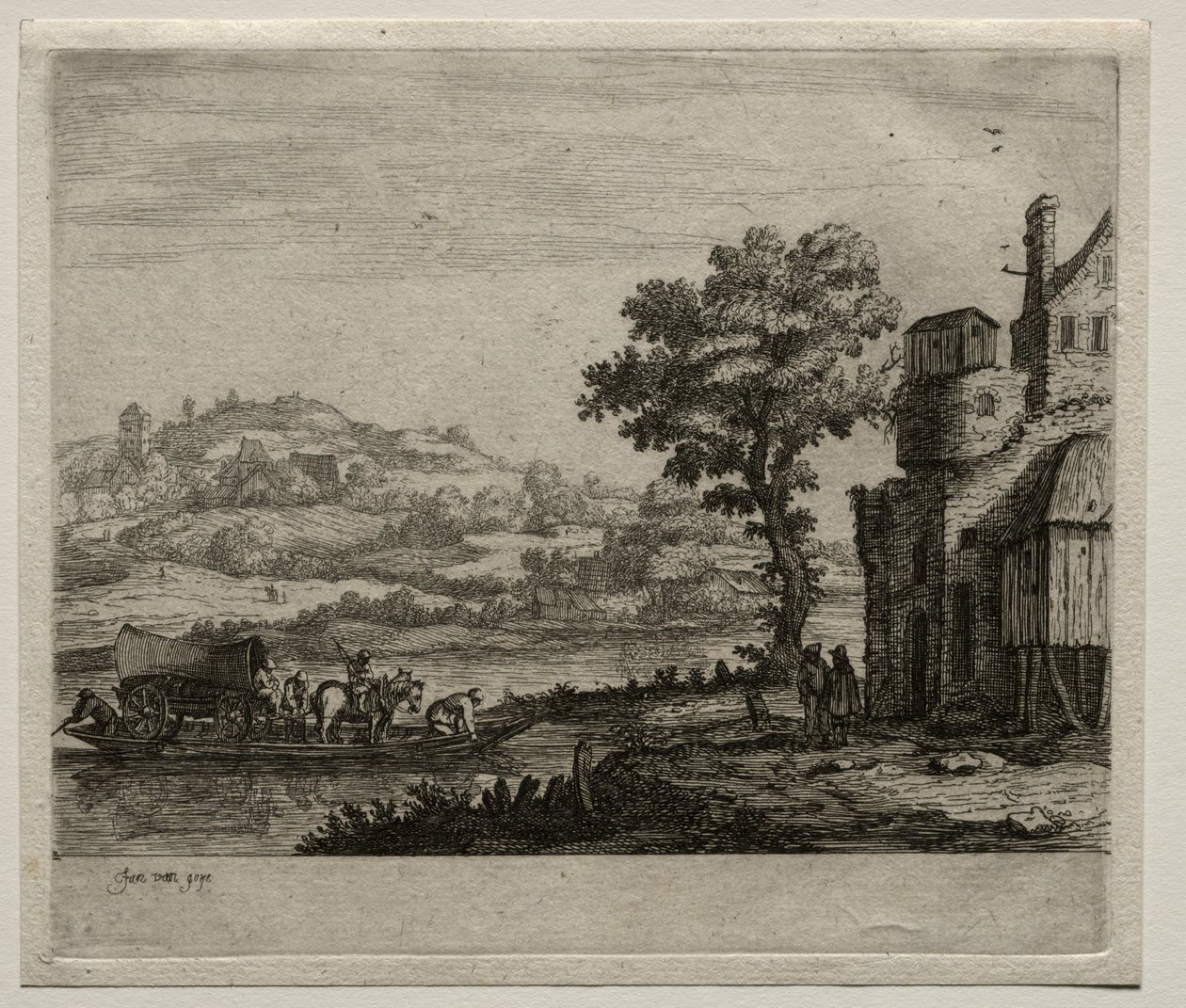 De Veerboot door Jan van Goyen