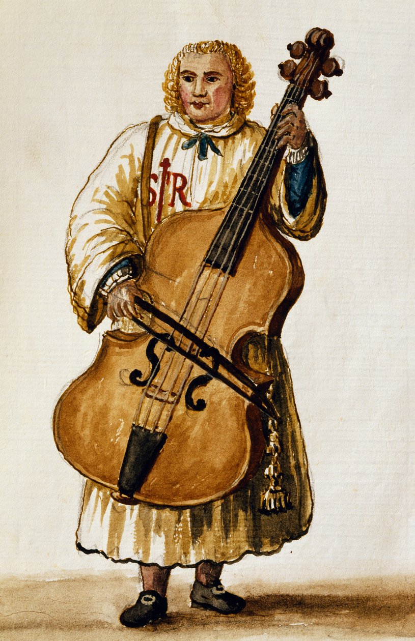 Straatmuzikant door Jan van Grevenbroeck