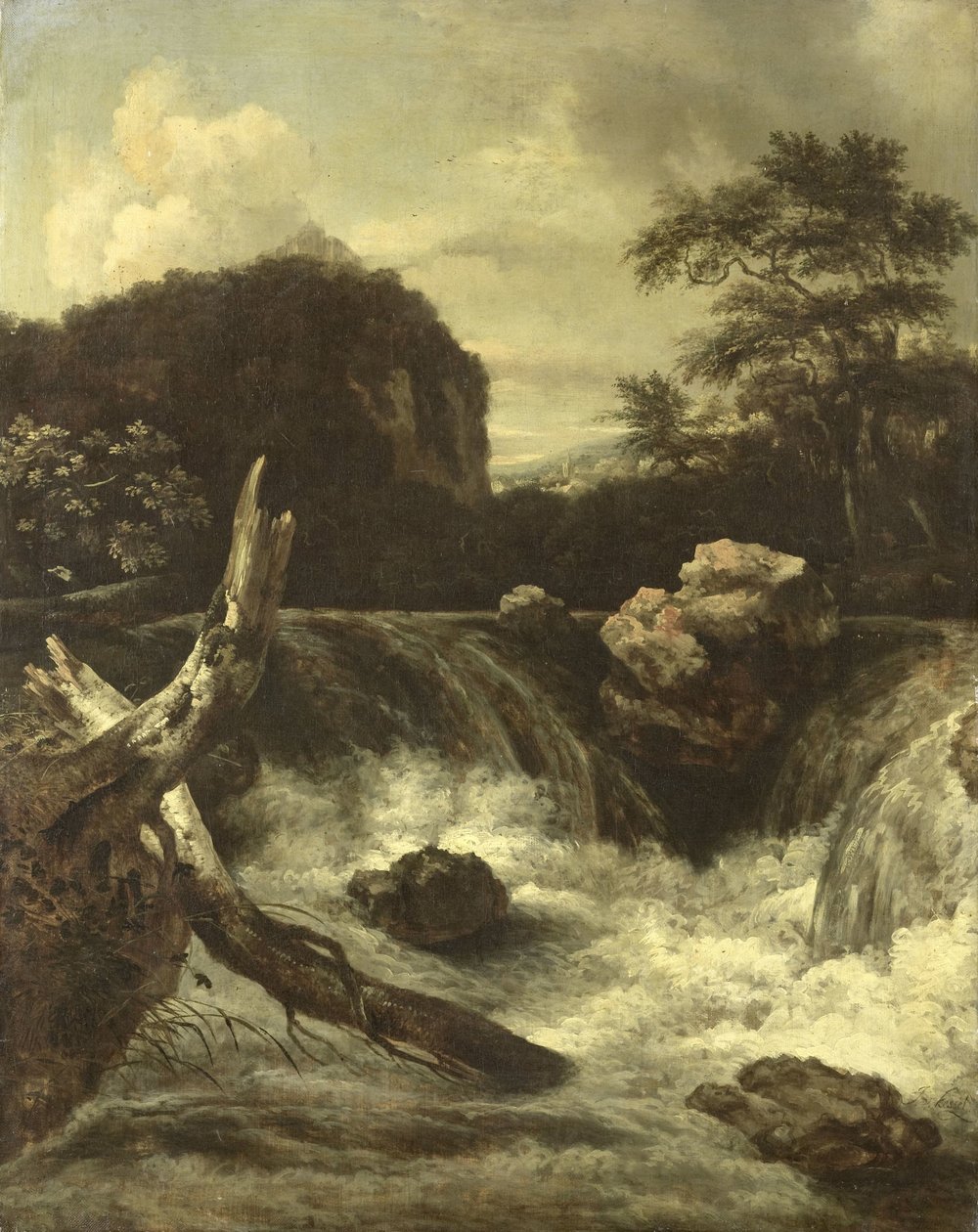 Een waterval door Jan van  Kessel