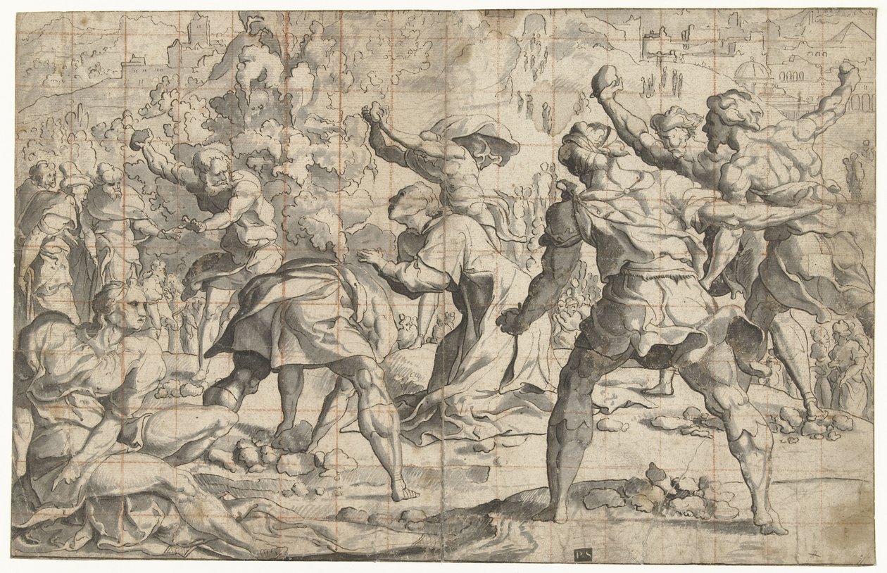 Steniging van Stephanus door Jan van Scorel