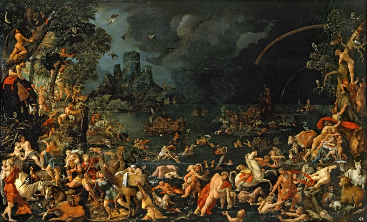 De overstroming ... door Jan van Scorel