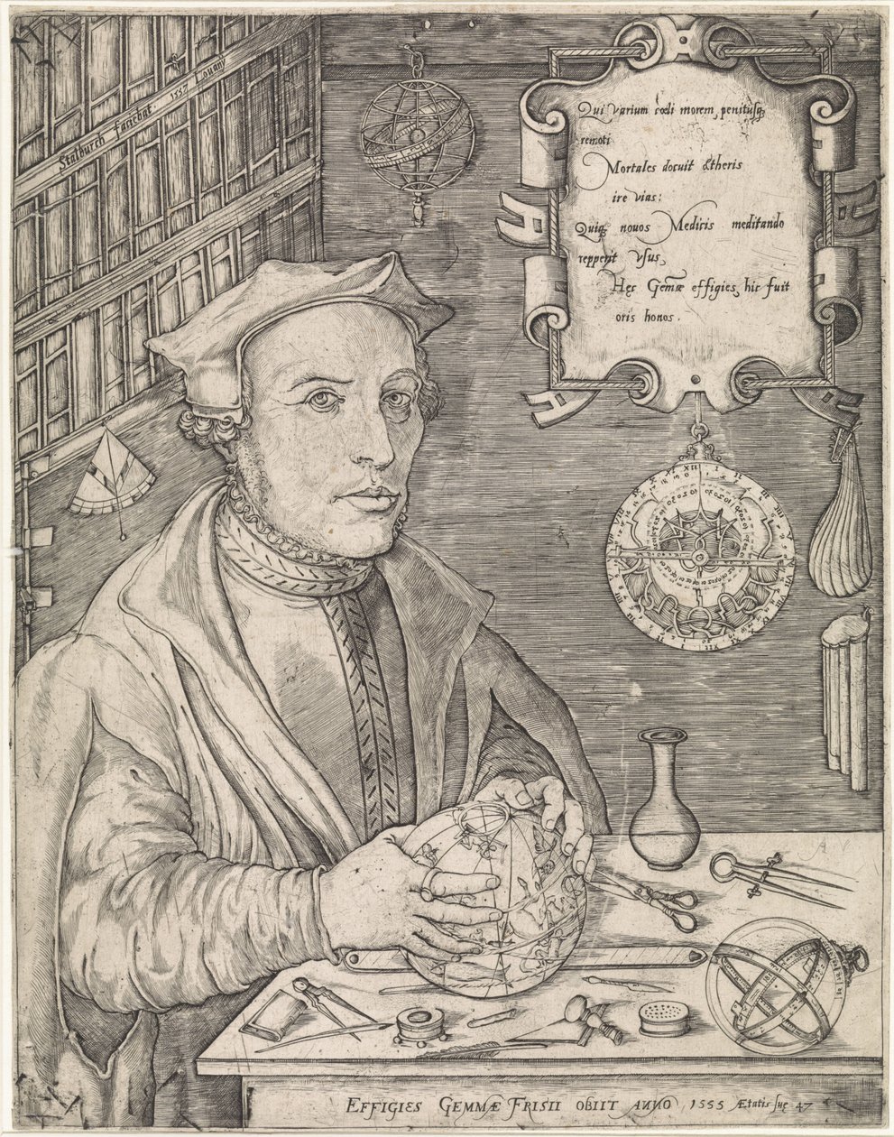 Portret van Gemma Frisius door Jan van Stalburch