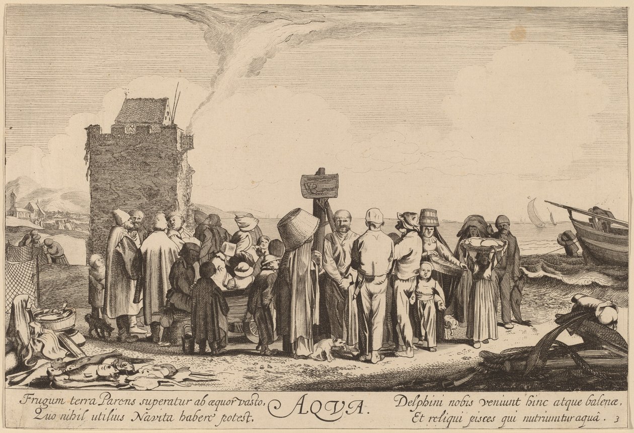 Water door Jan van de Velde II after Willem Buytewech