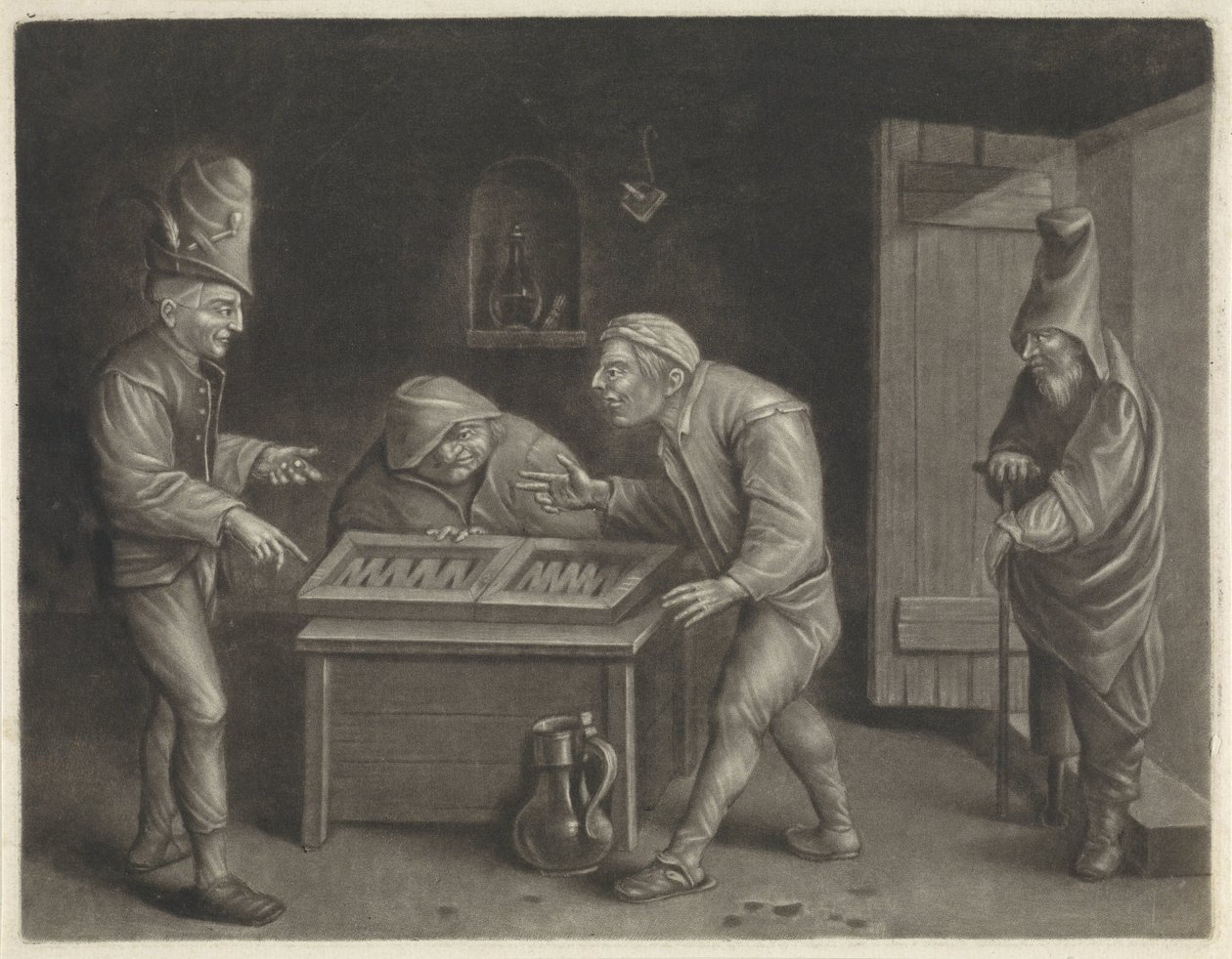 Triktrakspelers door Jan van der Bruggen