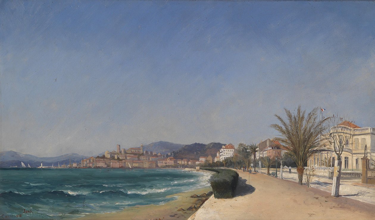 Uitzicht op de promenade in Cannes door Janci