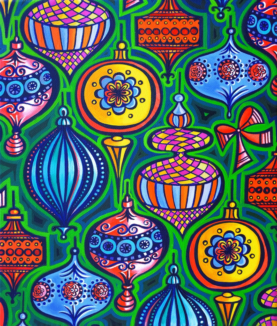 Kerstballen, 2015 door Jane Tattersfield