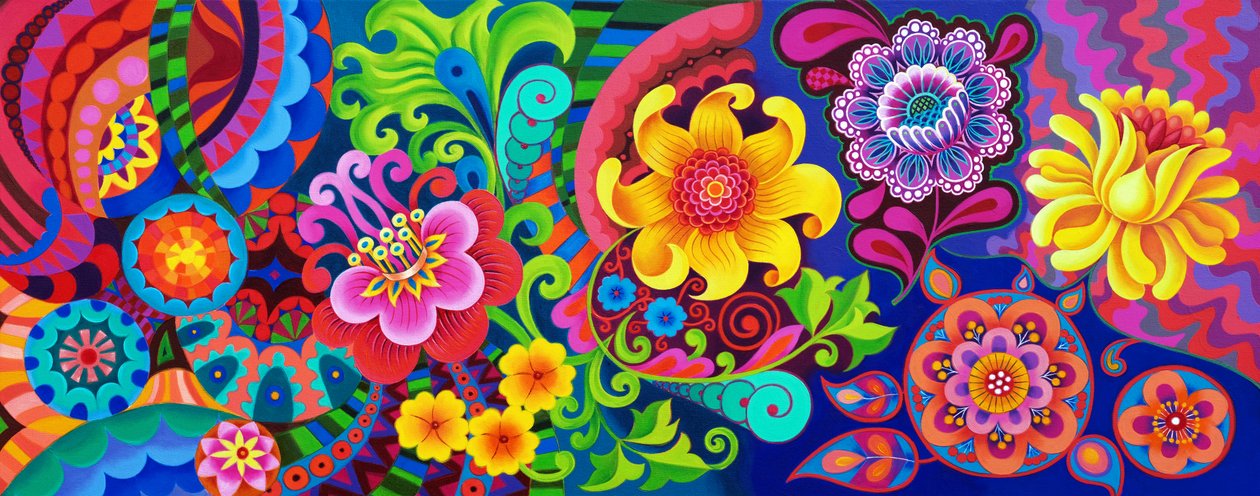 Bloemenpatroon, 2020 door Jane Tattersfield