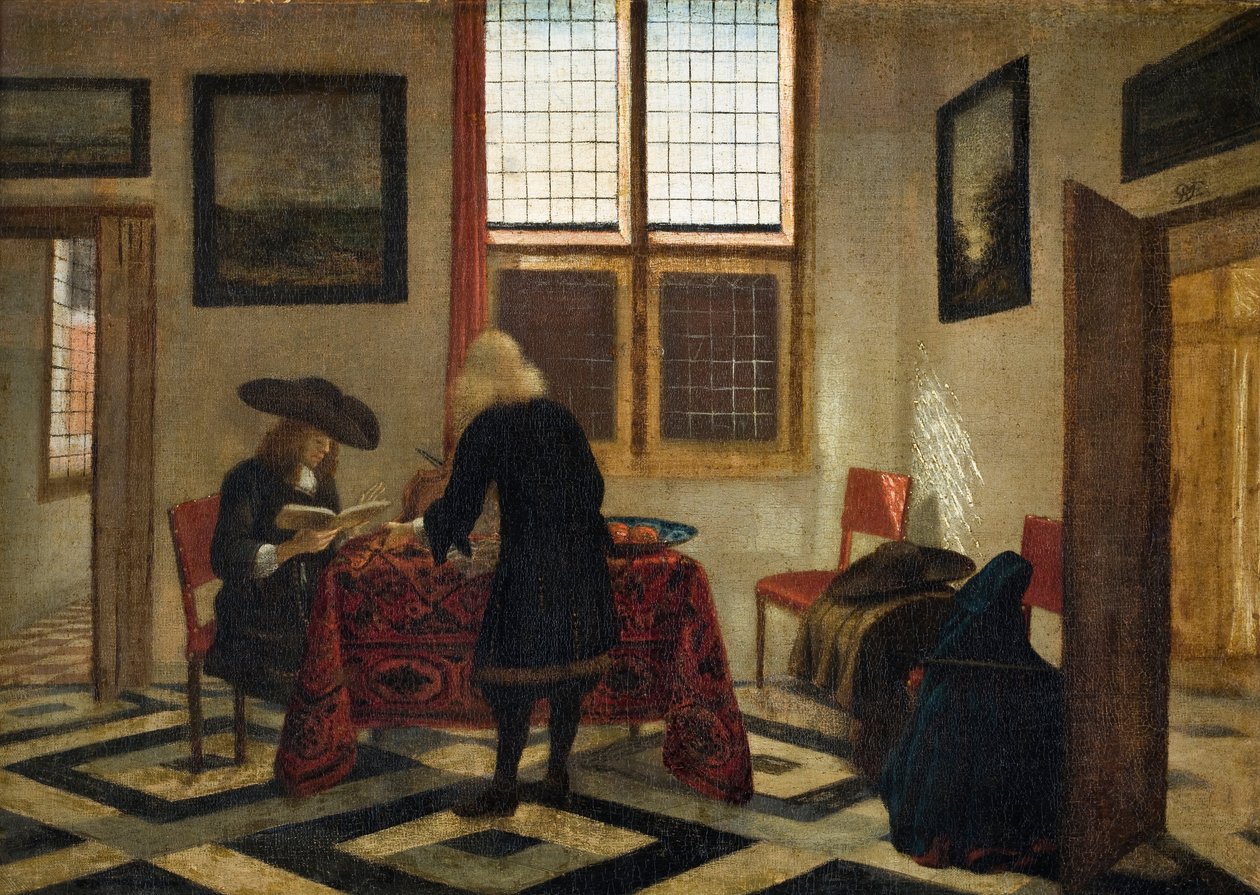 Interieur scène, ca. 1670 door Janssens