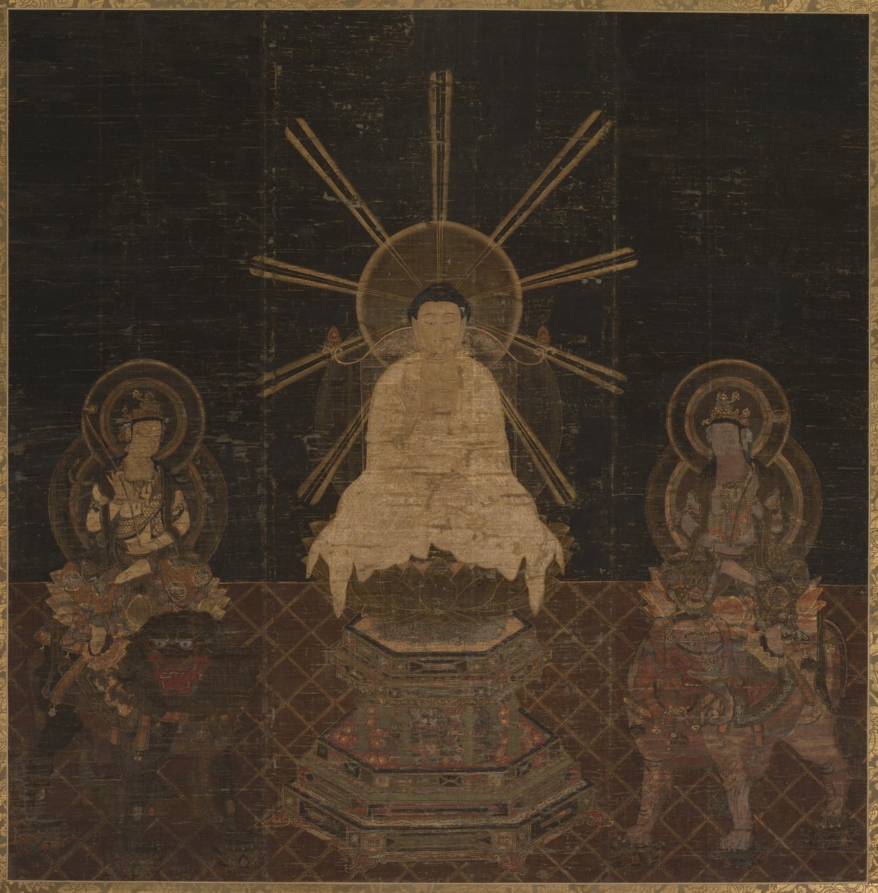 Shakyamuni-triade door Japan, Kamakura period