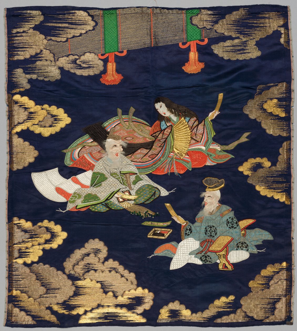 Geborduurde Fukusa door Japan, late 19th early 20th century