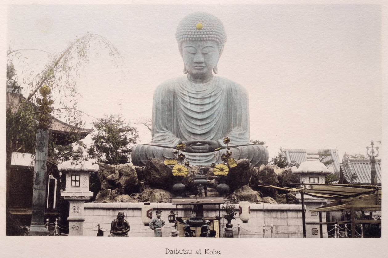 Daibutsu in Kobe, ca. 1880 door Japanese Photographer