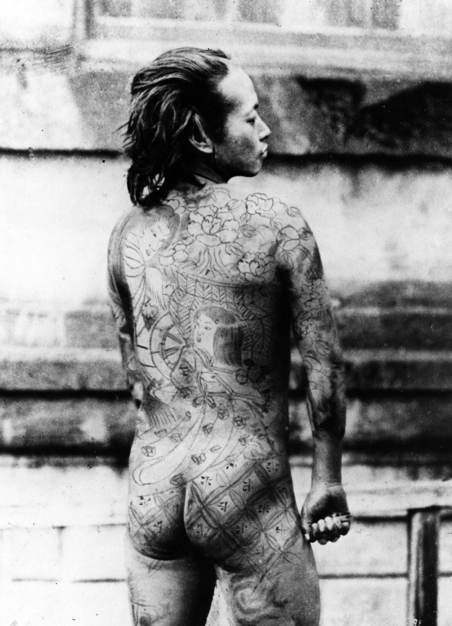 Getatoeëerde Betto, ca. 1860-80 door Japanese Photographer