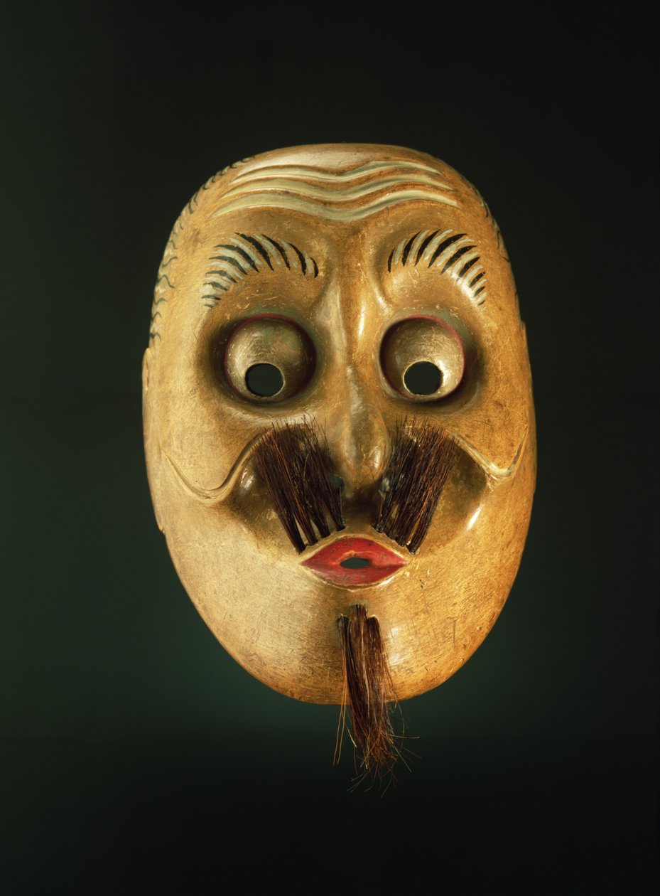 Komisch masker, Noh-theater door Japanese School