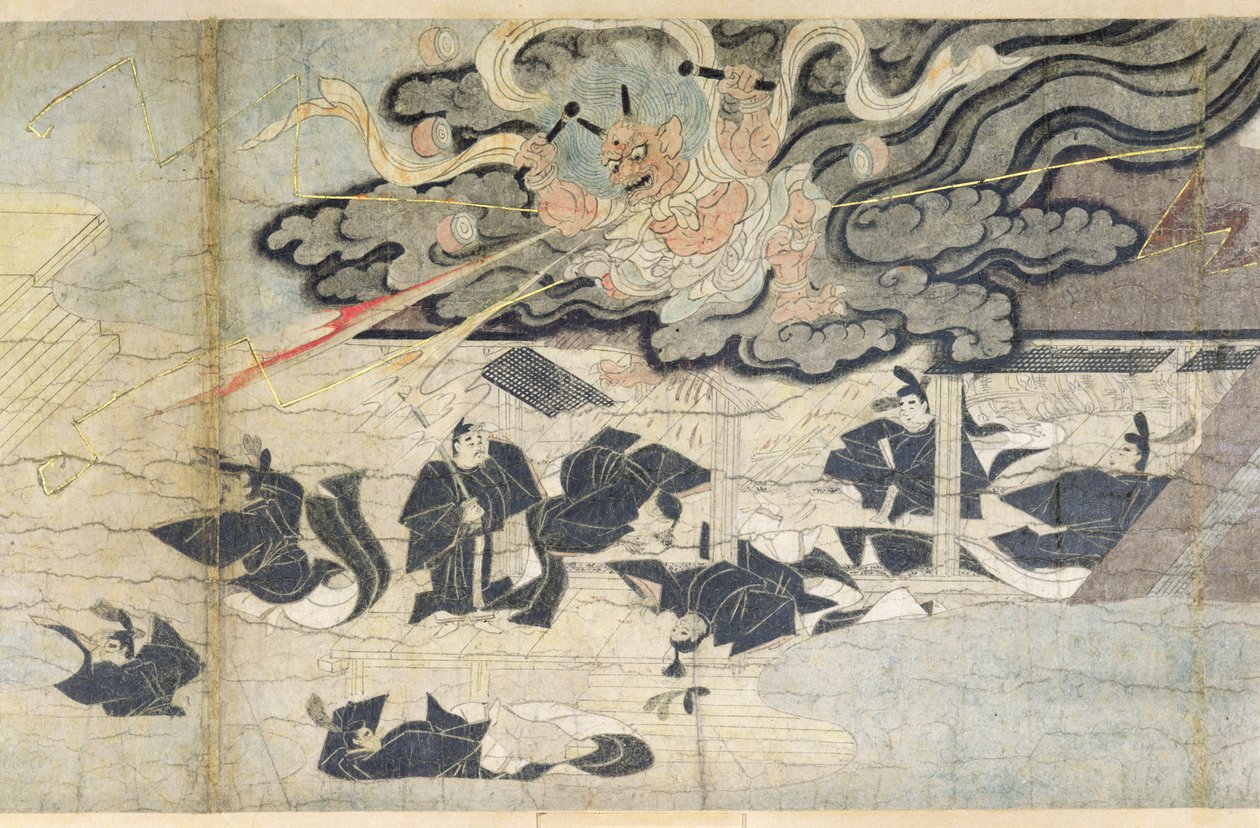 Demon Thunder, Tenjin Shrine, Kamakura-periode (1185-1333) door Japanese School