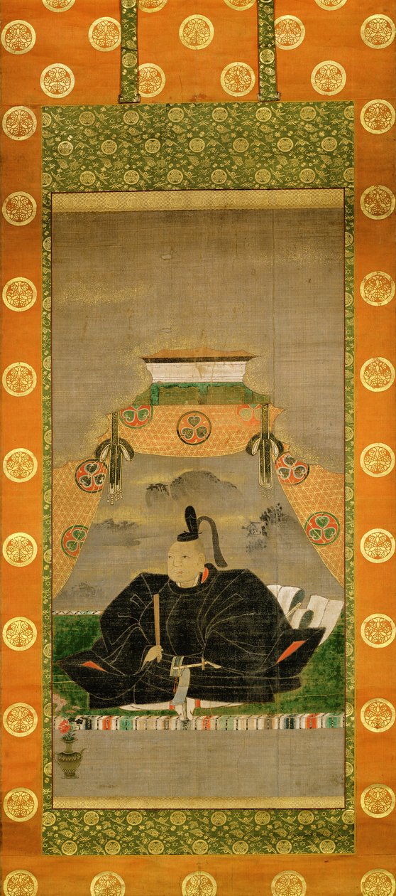 Portret van Tokugawa Ieyasu (1543-1616), Japans, 17e eeuw door Japanese School