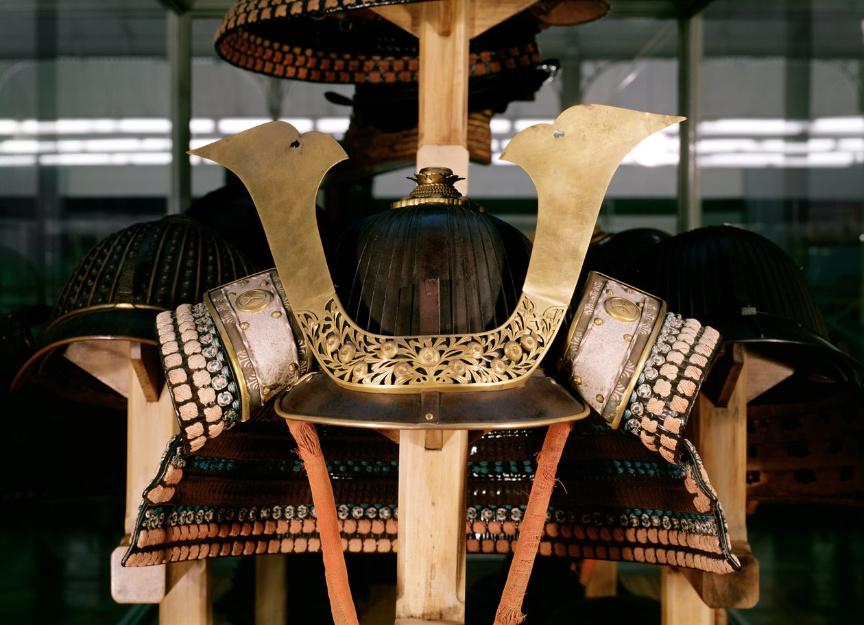 Samurai helm, midden 14e eeuw door Japanese School