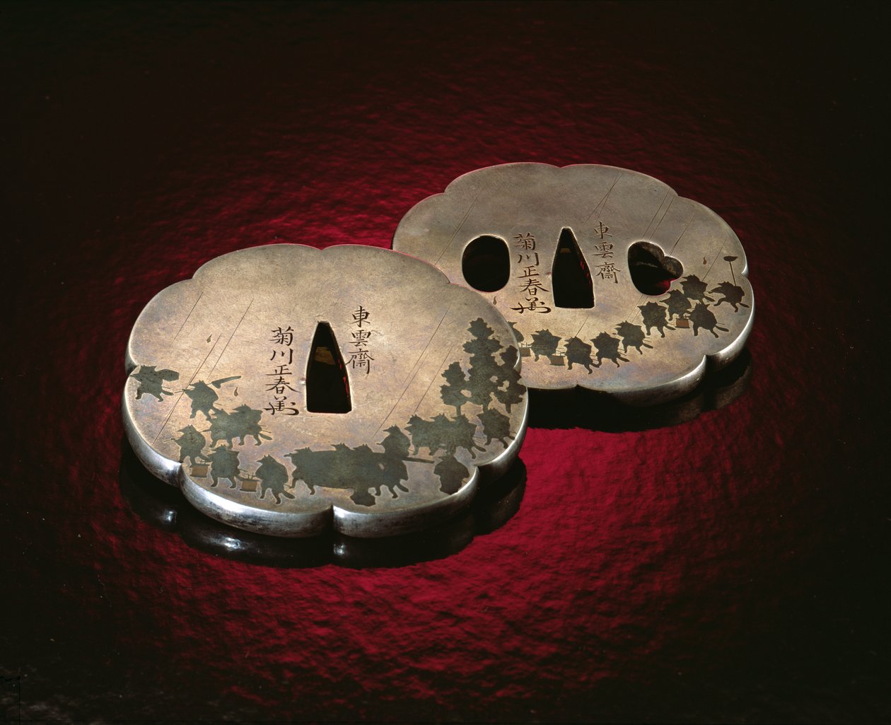 Tsuba Zwaardbeschermer, Edo Periode (1603-1867) door Japanese School