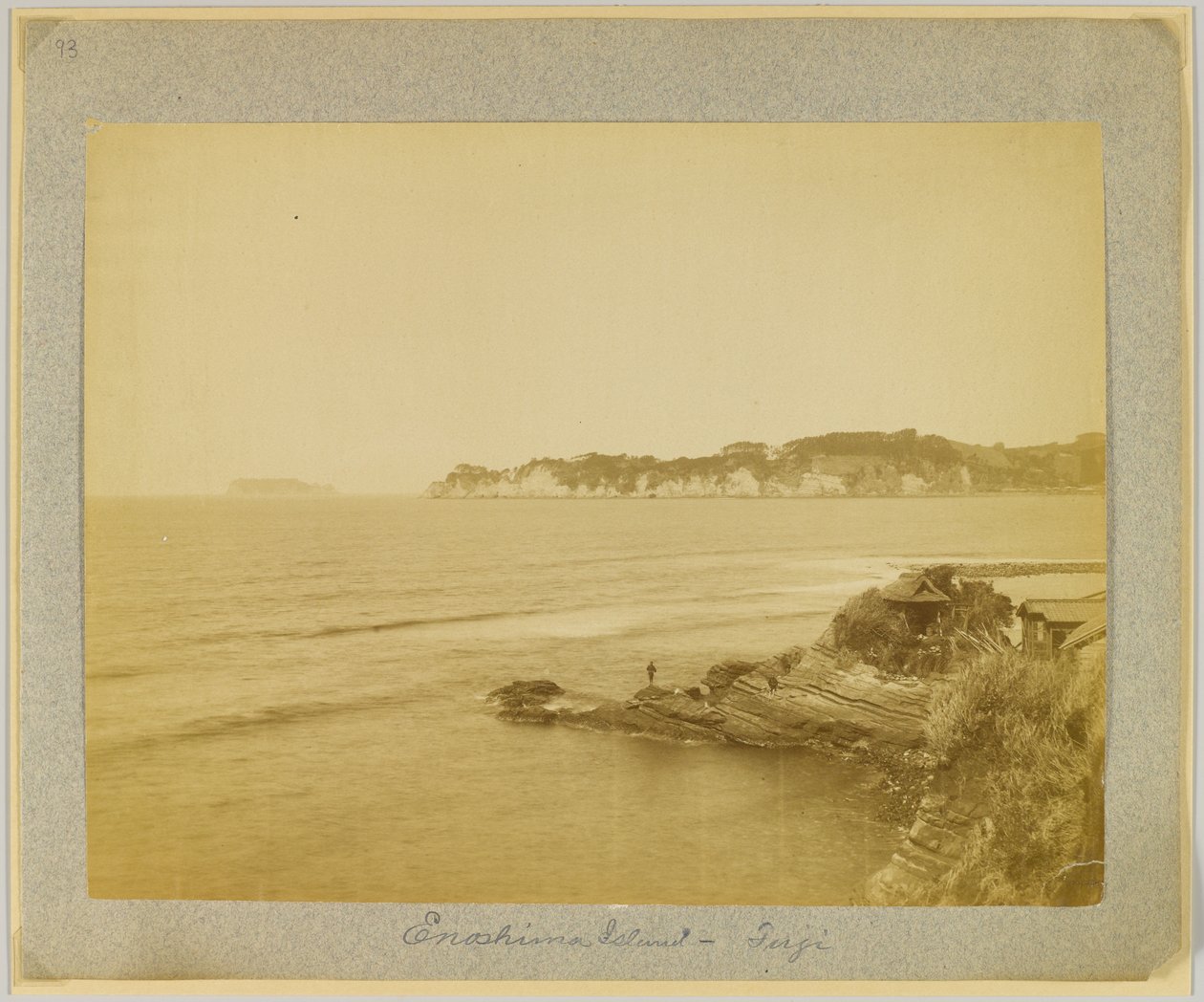 Enoshima Eiland, Fuji, Japan (zwart-wit foto) door Japanese Photographer