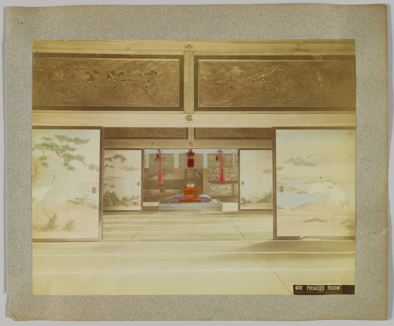 Prinsenkamer, Japan (handgekleurde zwart-wit foto) door Japanese Photographer
