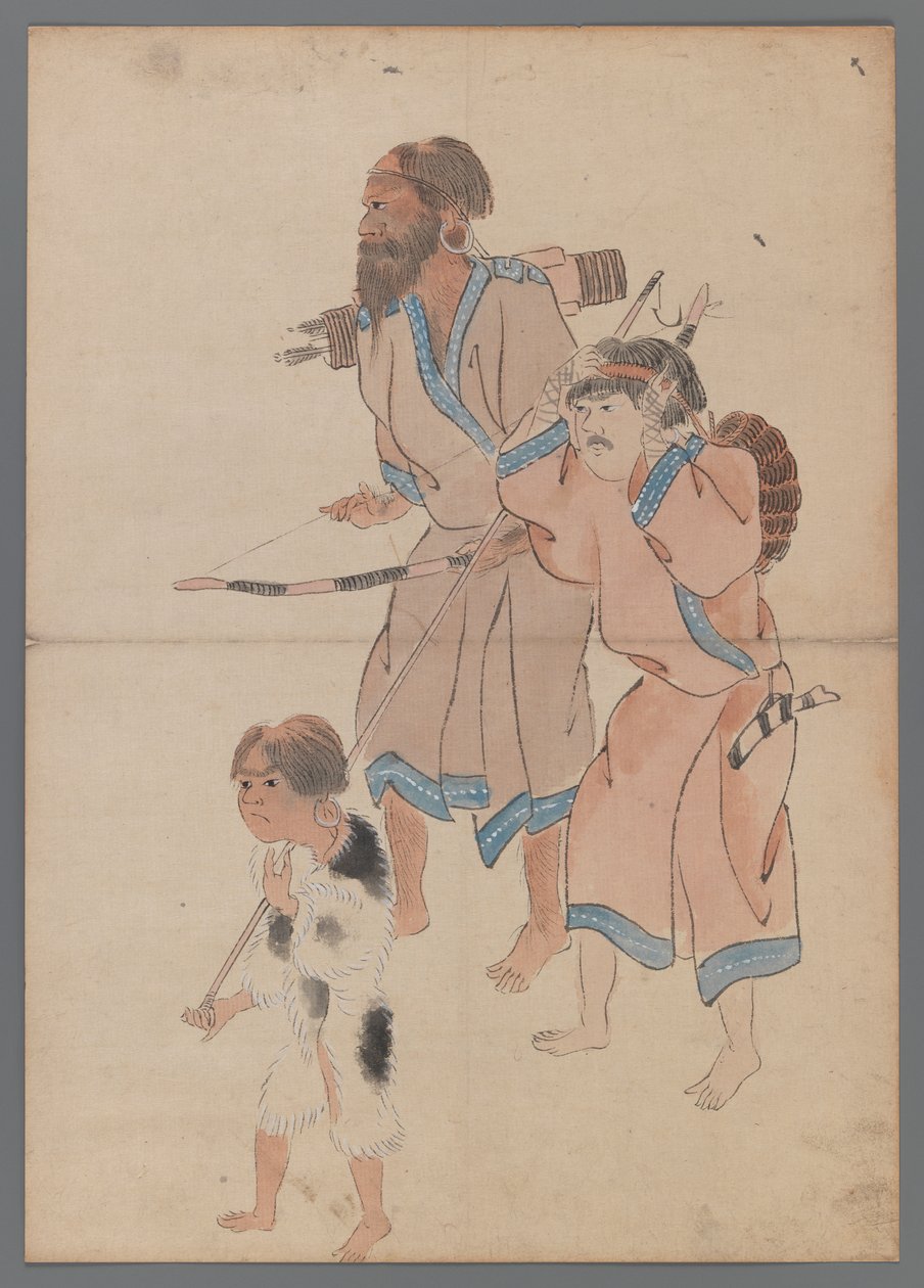 Ainu-jagers door Japanese School
