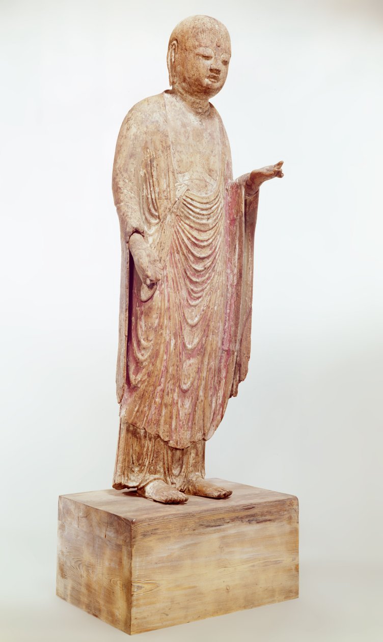 Jizo, Heian periode (hout) door Japanese School
