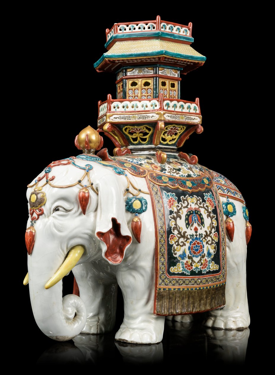 Kakiemon-stijl olifant door Japanese School