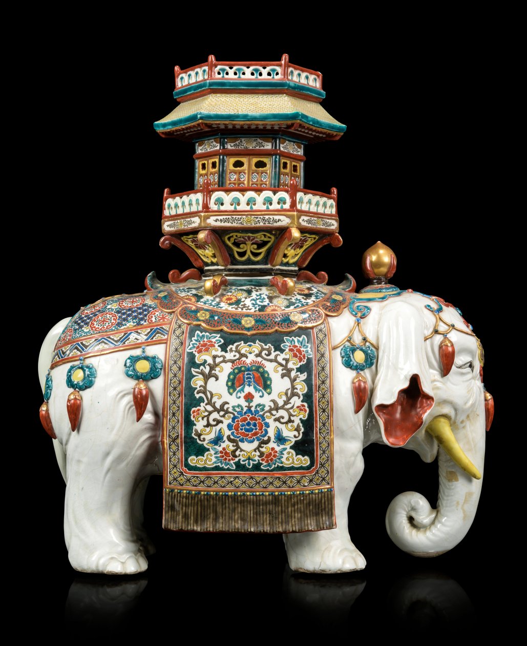 Olifant in Kakiemon-stijl door Japanese School