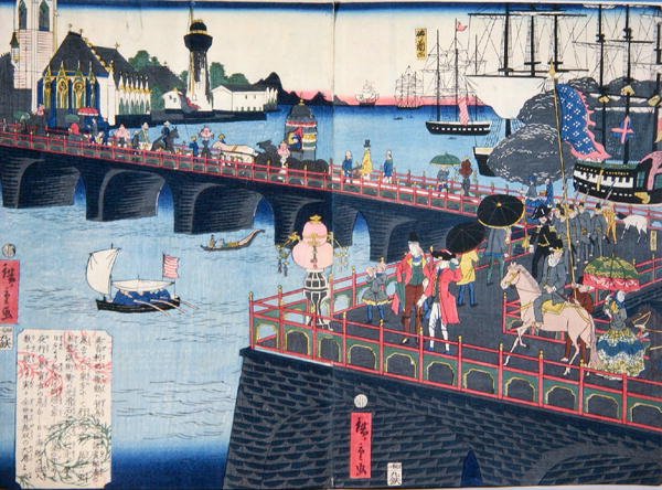 Uitzicht op Londen, c.1860 door Japanese School