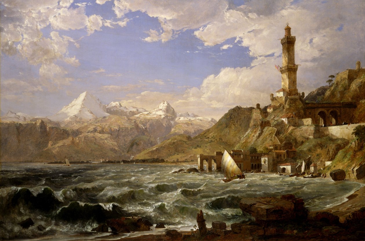 De Kust van Genua door Jasper Francis Cropsey