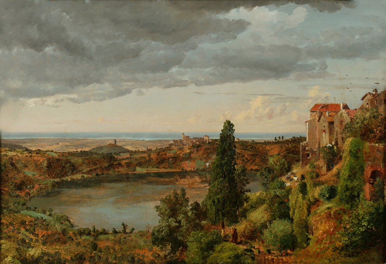 Het meer van Nemi door Jasper Francis Cropsey