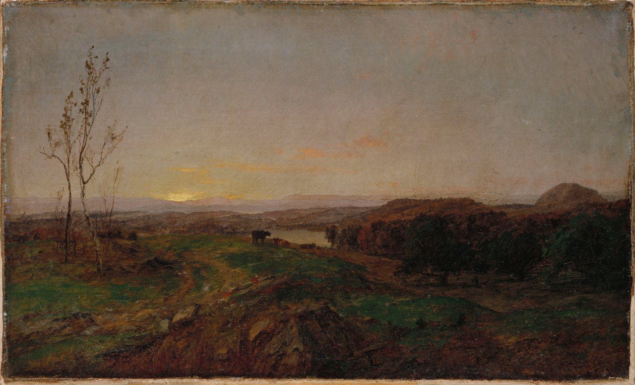 Vroeg avondlandschap door Jasper Francis Cropsey