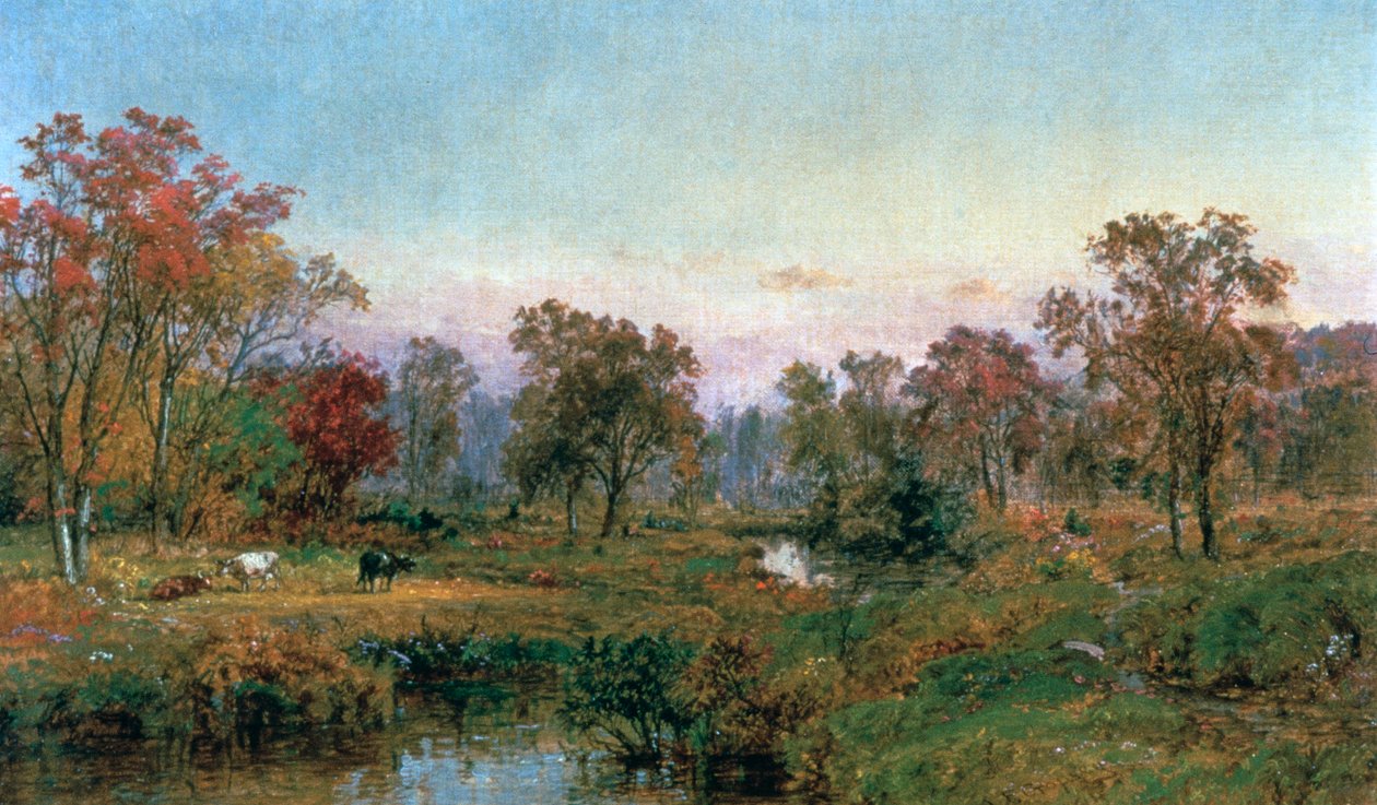 Hastings-on-Hudson, 1885 door Jasper Francis Cropsey