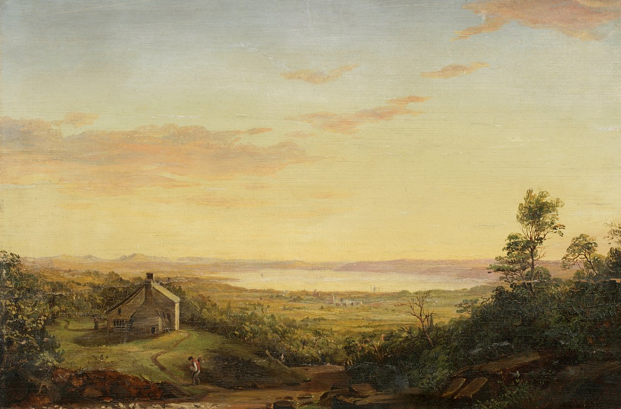 Landschap, Boven Hudson door Jasper Francis Cropsey