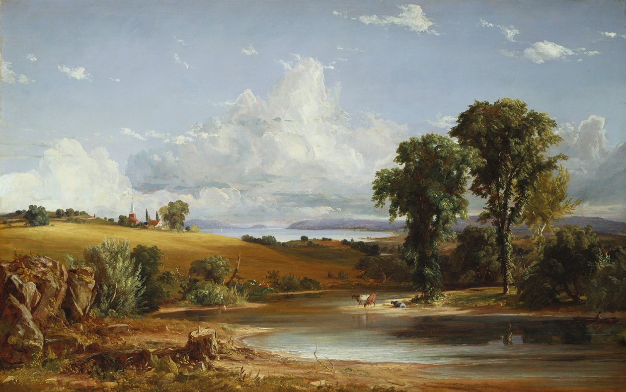 Zomermiddag aan de Hudson, 1852 door Jasper Francis Cropsey