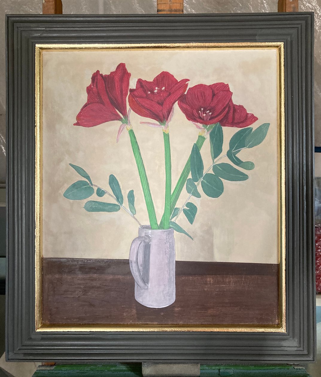 Amaryllis in kan (schilderij) door Jasper Galloway