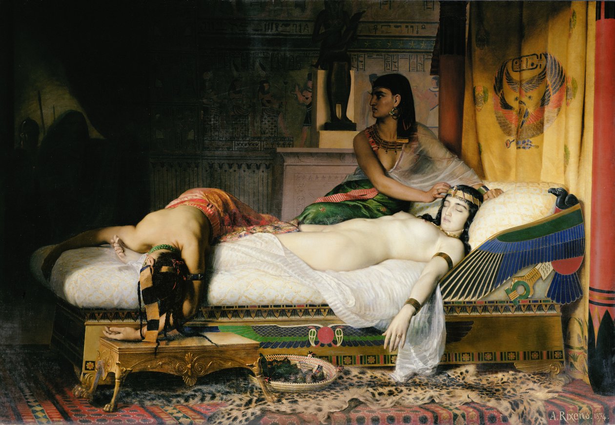 De dood van Cleopatra, 1874 door Jean Andre Rixens