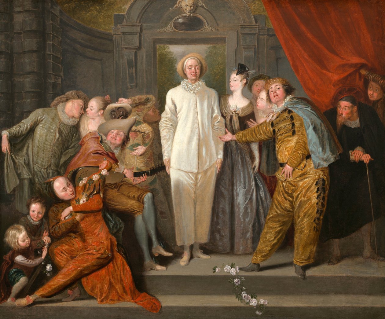 De Italiaanse komedianten, c.1720 door Jean Antoine Watteau