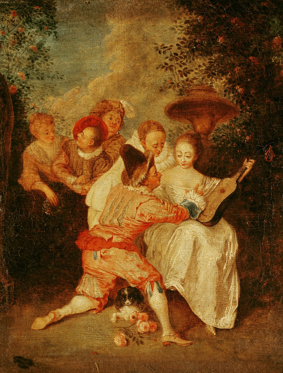 De Verteller door Jean Antoine Watteau