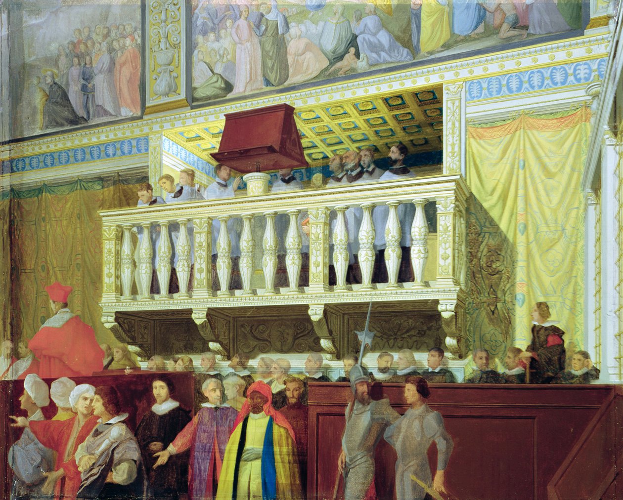 Cantoria in de Sixtijnse Kapel door Jean Auguste Dominique Ingres