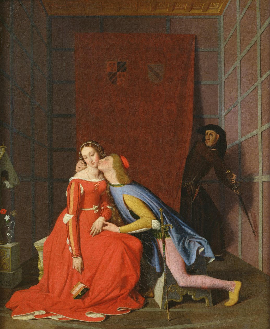 Francesca da Rimini en Paolo Malatesta, 1819 door Jean Auguste Dominique Ingres