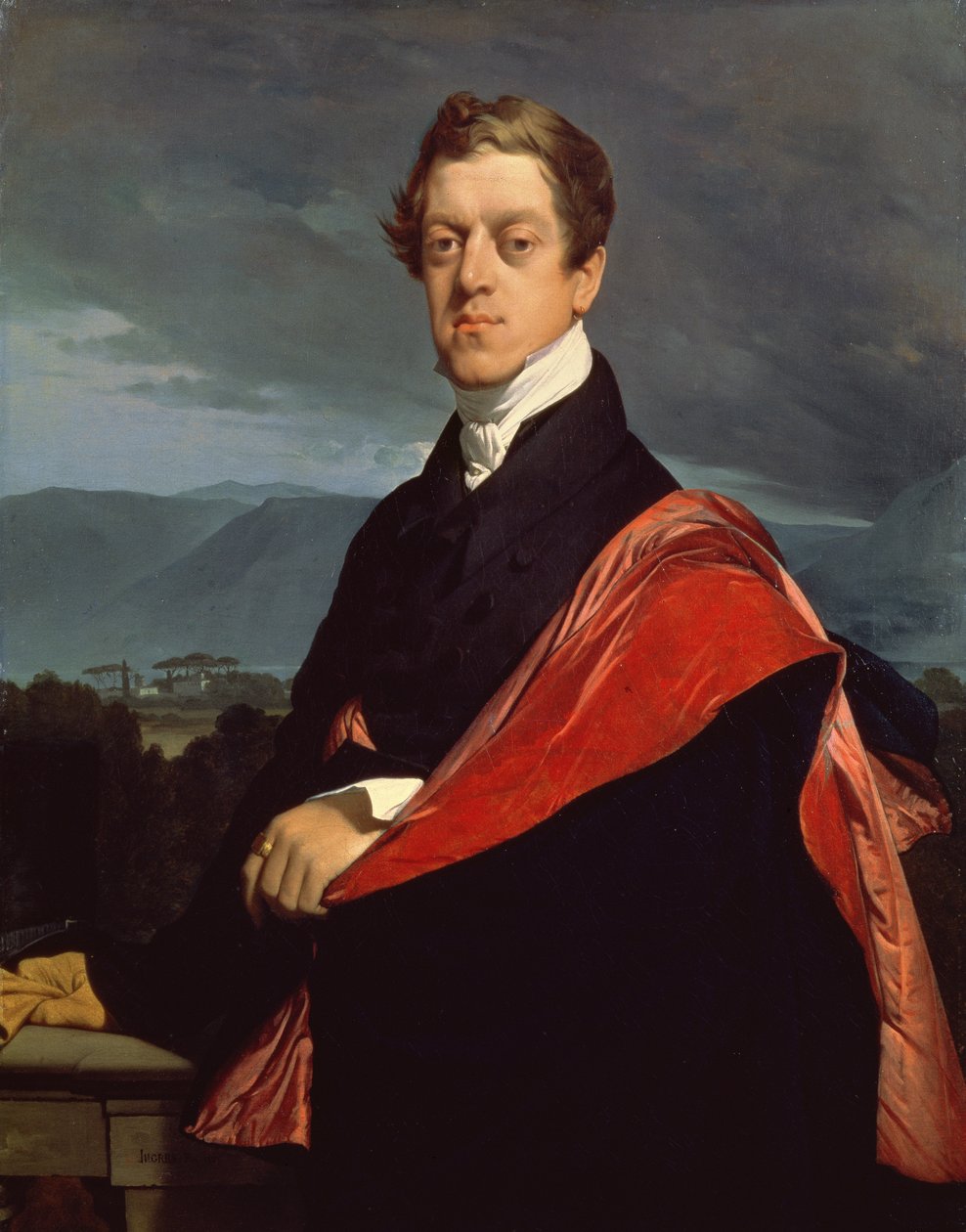 Portret van Nikolai Dmitrievich (1792-1849) Graaf Guriev, 1821 door Jean Auguste Dominique Ingres