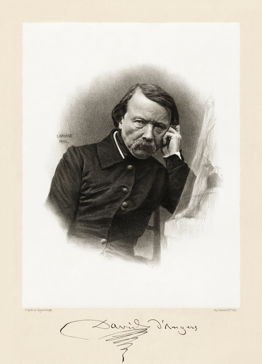 Pierre Jean David, 1865-66 door Jean Baptiste Adolphe Lafosse