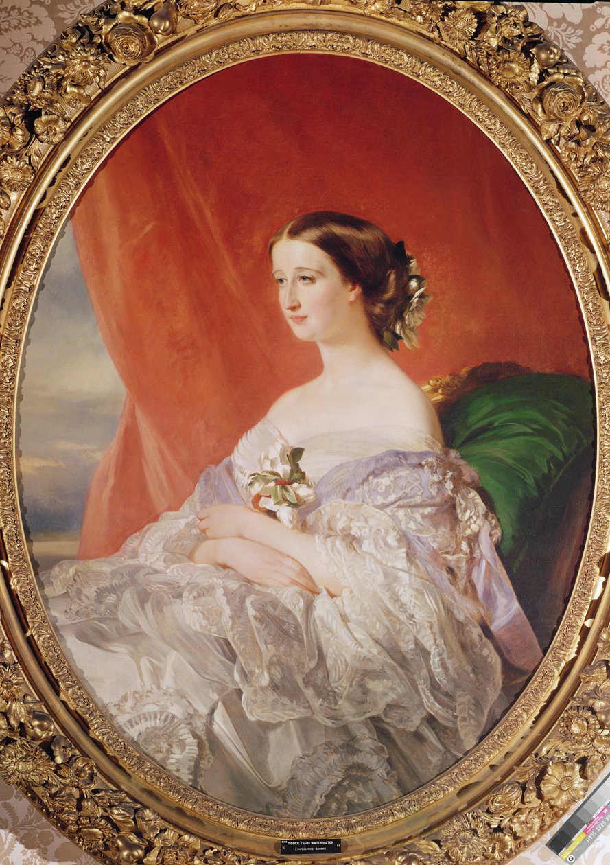 Keizerin Eugenie (1826-1920) naar een portret door Francois Xavier Winterhalter (1806-73) door Jean Baptiste Ange Tissier
