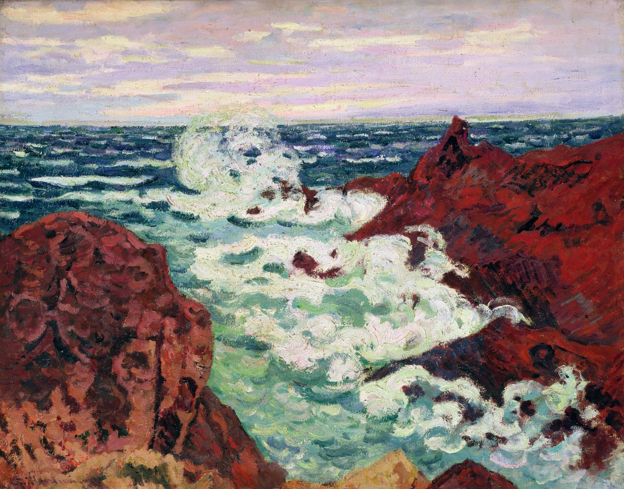 Storm bij Agay, 1895 door Jean Baptiste Armand Guillaumin