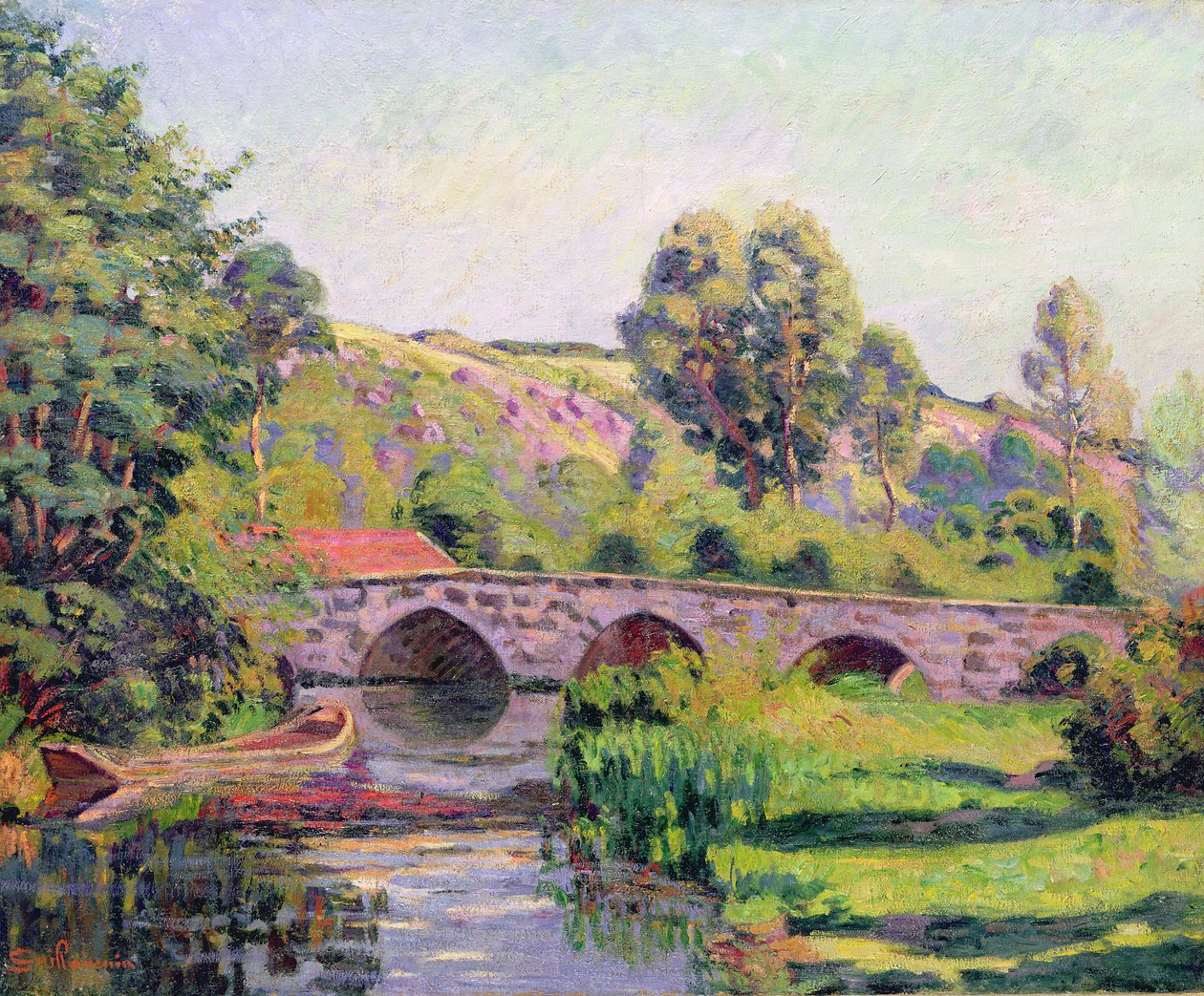 De brug bij Boigneville, c.1894 door Jean Baptiste Armand Guillaumin