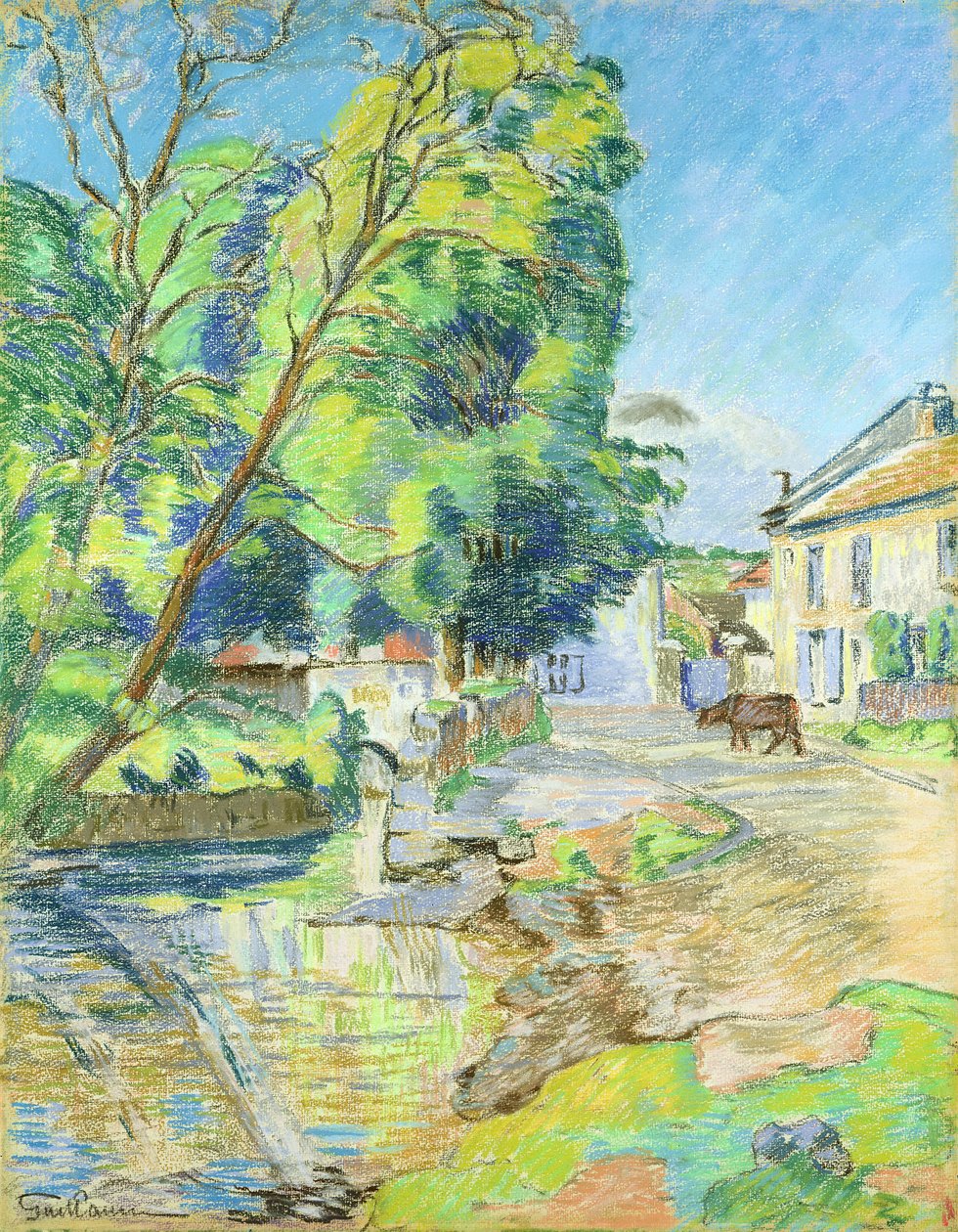 Het dorp door Jean Baptiste Armand Guillaumin