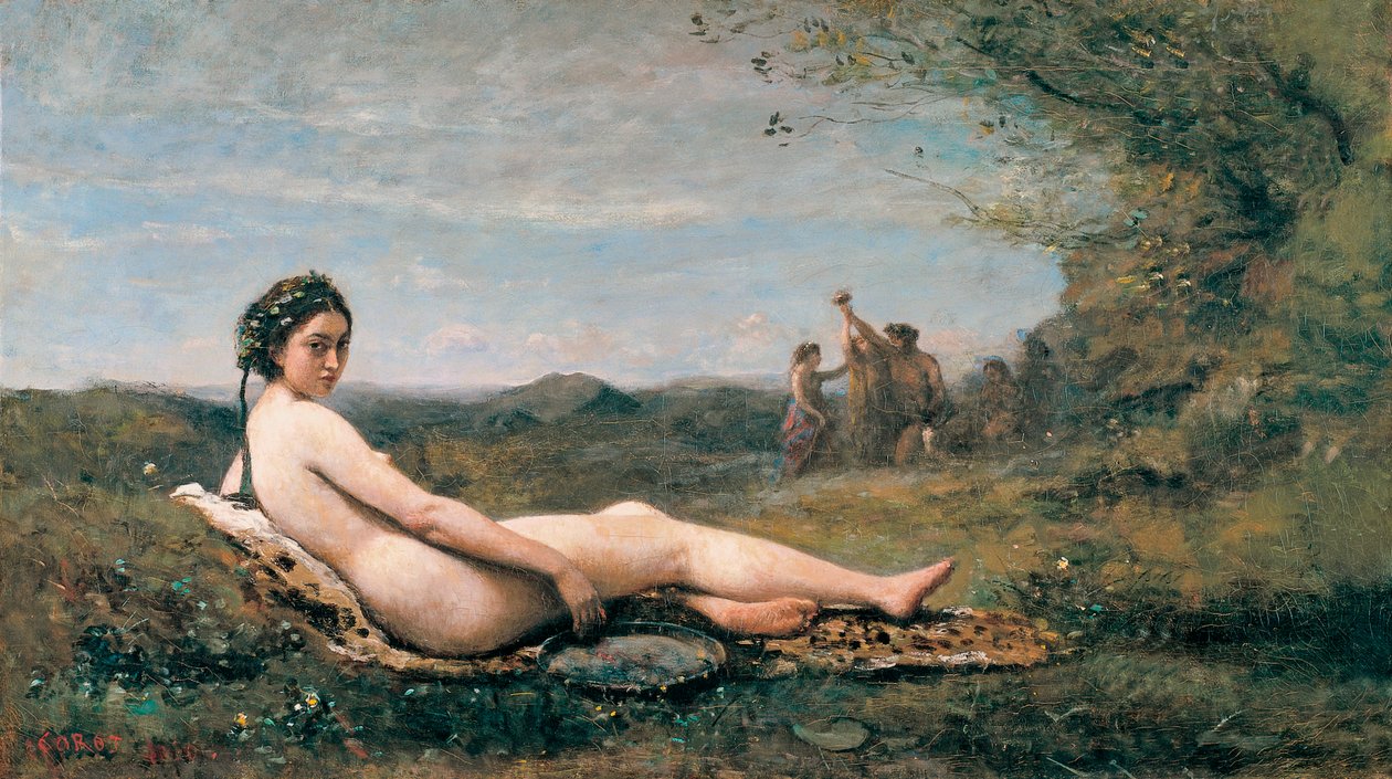 Rust, 1860 door Jean Baptiste Camille Corot