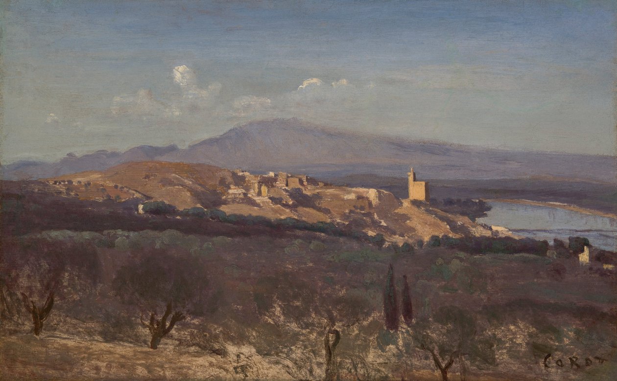 Villeneuve-les-Avignon door Jean Baptiste Camille Corot