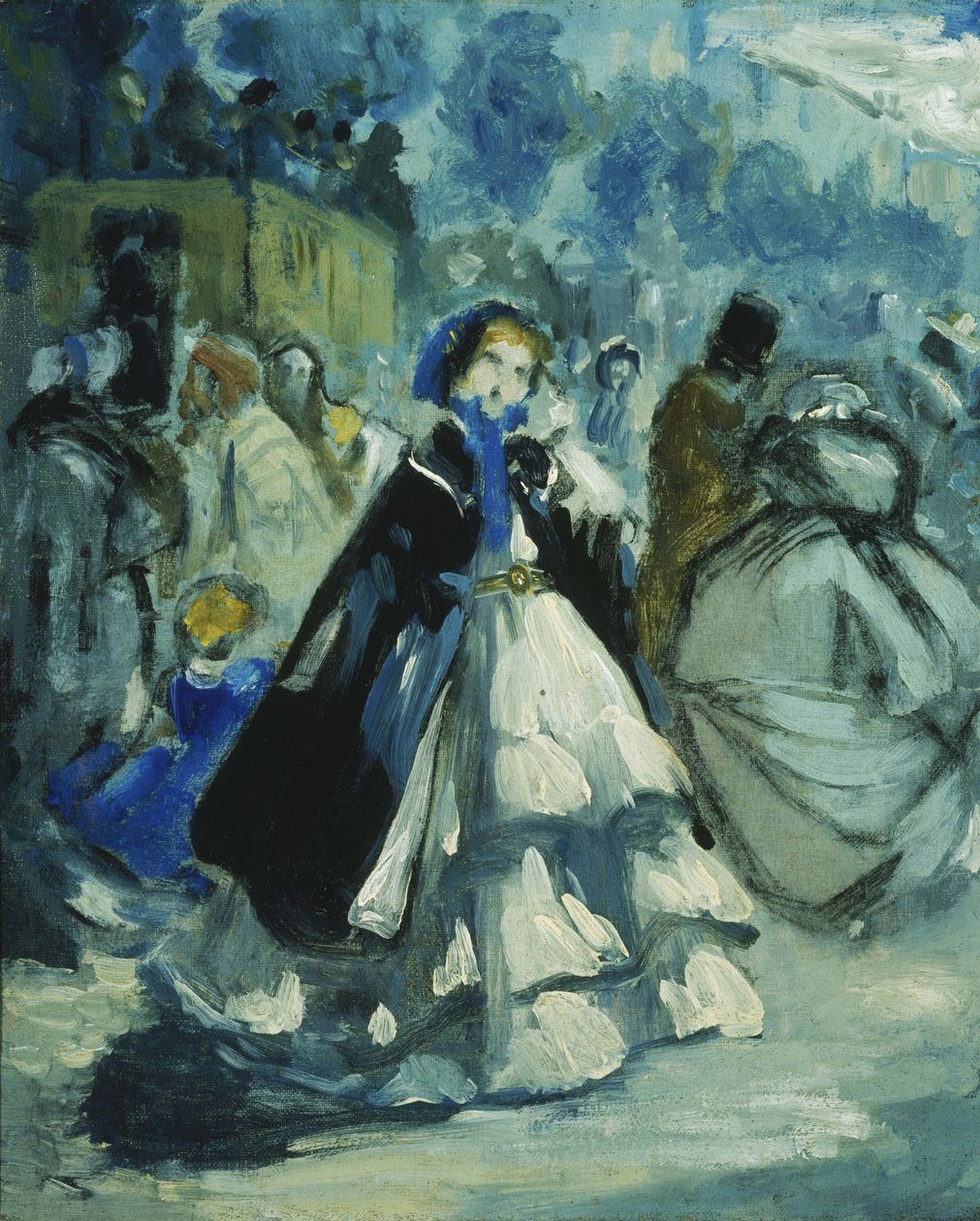 Straatscène door Jean Baptiste Carpeaux