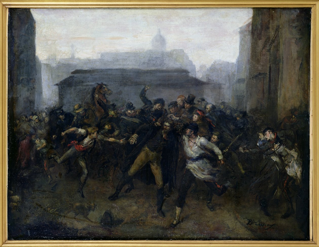 De spion, episode van het beleg van Parijs door Jean Baptiste Carpeaux